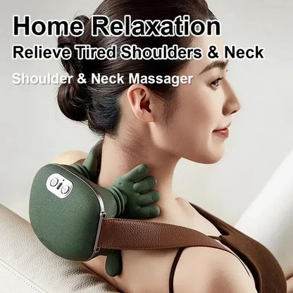 Neck Massager Cervical Pillow Shoulder Massager Trapezius Shiatsu Kneading Muscles Body Back Leg Massagers Pillow Relaxation