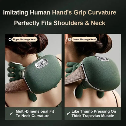 Neck Massager Cervical Pillow Shoulder Massager Trapezius Shiatsu Kneading Muscles Body Back Leg Massagers Pillow Relaxation